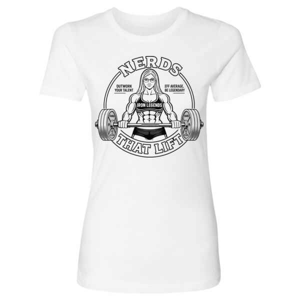NERDS THAT LIFT (WOMAN) - WOMEN'S FITTED T-SHIRT - $M349UC$ Thumbnail