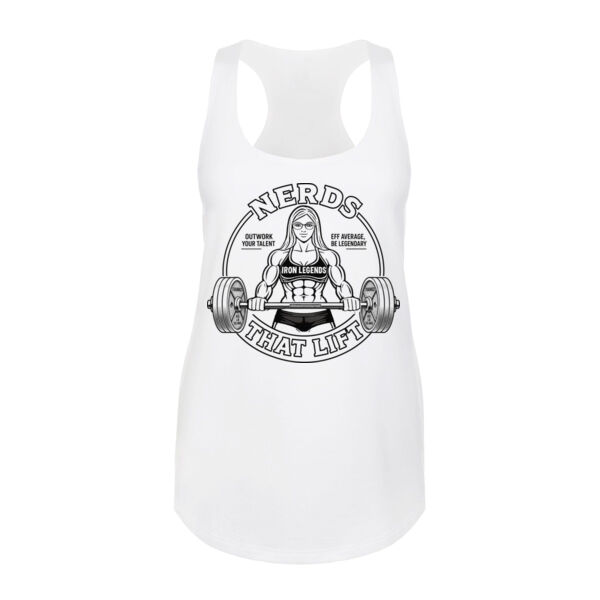 NERDS THAT LIFT (WOMAN) - WOMEN'S FITTED TANK TOP - $M349UC$ Thumbnail