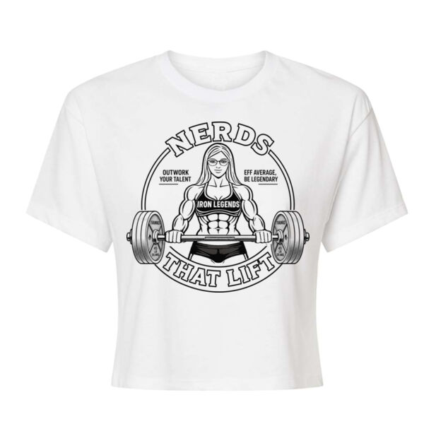 NERDS THAT LIFT (WOMAN) - WOMEN'S CROP T-SHIRT - $M349UC$ Thumbnail